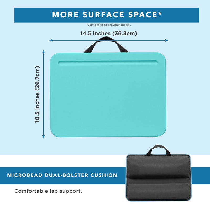 LAPGEAR Compact Lap Desk - Fits up to 15 Inch Laptops - Aqua Sky - Style No. 43109 - Image 5